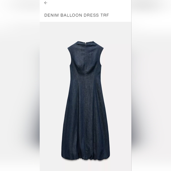 Zara Dresses & Skirts - Bloggers Favorite ZARA WOMAN NWT DENIM BALLOON DRESS
TRF DARK INDIGO